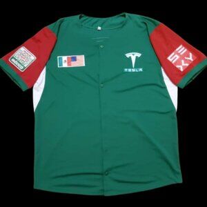 Tesla Mexico Jerseys 2XL ONLY (Size 42-44) GREEN UNISEX MODELO #3